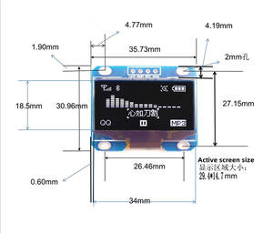 Factory Price 0.96 Inch OLED Display Module 128x64 SSD1306 Screen I2C 4Pin Small <strong>LCD</strong> Panel for <strong>Arduino</strong> DIY Projects - Product Image 4