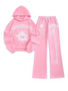 Chándal Unisex de Otoño al por Mayor, Chándal con Estampado en Serigrafía, Pantalones Deportivos para Exteriores con Estampado Puff, Chándal Cuadrado con Bordado de 400 Gsm - Product Image 3