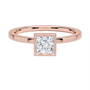 Anillos de promesa nupcial de lujo Oro blanco de 10K Mujeres Compromiso DE BODA VVS Moissanite Anillo de diamantes - Product Image 5