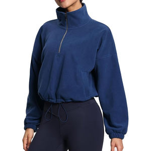 Cuello alto, sudadera polar con cremallera, Sudadera corta con capucha, sudadera y sudaderas con capucha para mujer - Product Image 2