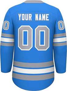 Jersey de Hockey sobre Hielo Personalizado con Sublimación Completa, 100% Poliéster, Apliques Impresos, Bordado, Ropa de Equipo Masculina, OEM - Product Image 3