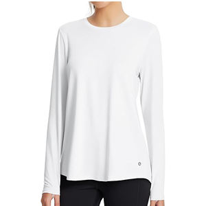 Tops deportivos personalizados para mujer, manga larga, bolsillo con cremallera, agujeros para el pulgar, transpirables, ligeros, elásticos activos, que absorben el sudor - Product Image 1