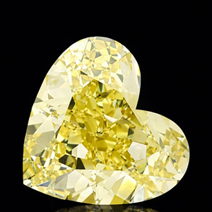 Diamant de laboratoire CVD fantaisie jaune certifié IGI, 1 à 15 carats, formes cœur, poire, coussin, émeraude, radiant, taille cœur, prêt à être expédié - Product Image 1