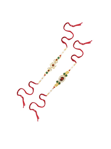 รักฮีแบบดั้งเดิมที่สวยงามสำหรับเทศกาลรักชาบันดานในอินเดีย รักฮีดีไซน์เนอร์ สร้อยข้อมือด้ายแบบชาติพันธุ์ - Product Image 3