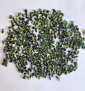 Grüner Turmalin Birnen schliff Stein Lose Edelsteine Feine Qualität 6x4mm Größe Schmuck Herstellung natürlicher Edelsteine Polierte Edelsteine Großhandel