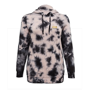 Sudaderas con capucha de invierno con tinte de corbata para mujer con diseño personalizable tela polar impermeable y transpirable - Product Image 1