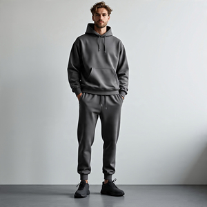 ชุดกีฬาแบบมีฮู้ดและกางเกงวอร์มสำหรับผู้ชายชุดวอร์มใส่วิ่งออกกำลังกาย - Product Image 2