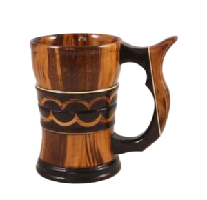 Chope à bière en bois au look attrayant Chope en bois de qualité supérieure pour les amateurs de bière La capacité comprend un sac cadeau médiéval Plusieurs tailles - Product Image 6
