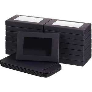 Boîte de téléphone magnétique rigide avec fenêtre en PVC, carton noir, intérieur en aluminium, logo personnalisé accepté - Product Image 2