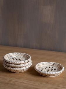 Trending Design Dining Table Mat <b>Heat</b> Resistant <b>Hand</b> Woven Jute Coaster Coffee Embroidered Mats Rattan Jute Linen Placemats - Product Image 5