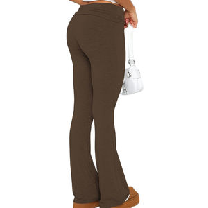 กางเกงแฟชั่นทรงขาบาน รุ่นใหม่มาแรงสำหรับผู้หญิง ขายดี ทรงสกินนี่ ขาบานสูง ผ้าโพลีเอสเตอร์ ไซส์พลัส ปี 2026 NURAK SPORTS - Product Image 4