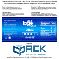 Compléments Alimentaires de Qualité Supérieure Fabriqués aux États-Unis, Marque Privée, Fournisseur OEM, Vente Chaude : Capsules à Croquer de Zinc et Vitamine D3 pour une Meilleure Santé
