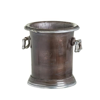 Sortie d'usine promotionnel grande capacité ronde en aluminium cerf seau à glace hôtel et Barware métal Champagne seau à glace refroidisseur