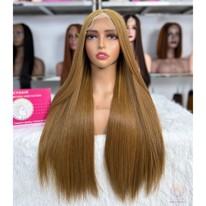 Perruques Lace Front Remy sans colle, cheveux vierges crus vietnamiens, cheveux humains raides, toutes les couleurs adaptées - Product Image 4