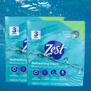 Achetez du savon en barre antiseptique Zest Fresh Aloe, rafraîchissant, fait main, imprimé à la sérigraphie transparente, taille standard, pour tous types de peau - Product Image 5