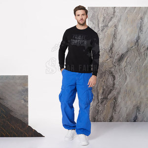 Nueva llegada hombres algodón mezclado sudadera cómoda manga larga para todos los días traje venta al por mayor hombres sudadera - Product Image 3