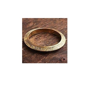 Pulsera de latón elegante para mujer, brazalete abierto, varios estilos, ostentoso, color dorado, joyería para mujer - Product Image 6