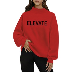 Sweat-shirt personnalisé pour femme, col montant oversize, manches longues, en molleton écologique, mélange de coton, collection automne/hiver - Product Image 1