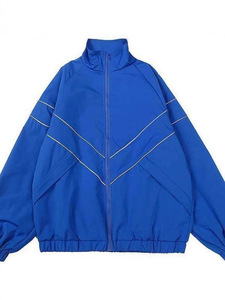 Chaqueta Deportiva de Moda para Otoño e Invierno, Unisex, Color Sólido, Reflectante, Informal, con Cremallera, Holgada - Product Image 5