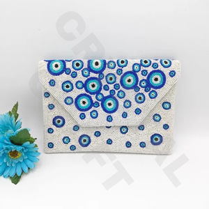 <b>Silver</b> and gold Custom Beaded Party Clutch Evening Bag Designer Ladies Shoulder Bags Luxury Purses and <b>Handbags</b> Parties - Product Image 5