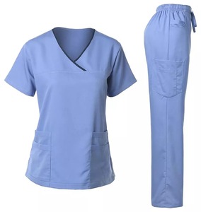 New Arrival Wholesale <b>Plus</b> <b>Size</b> Stylish Women's Medical Nursing <b>Scrubs</b> Hospital Uniforms Custom Logo Polyester/Cotton Knitted - Product Image 1