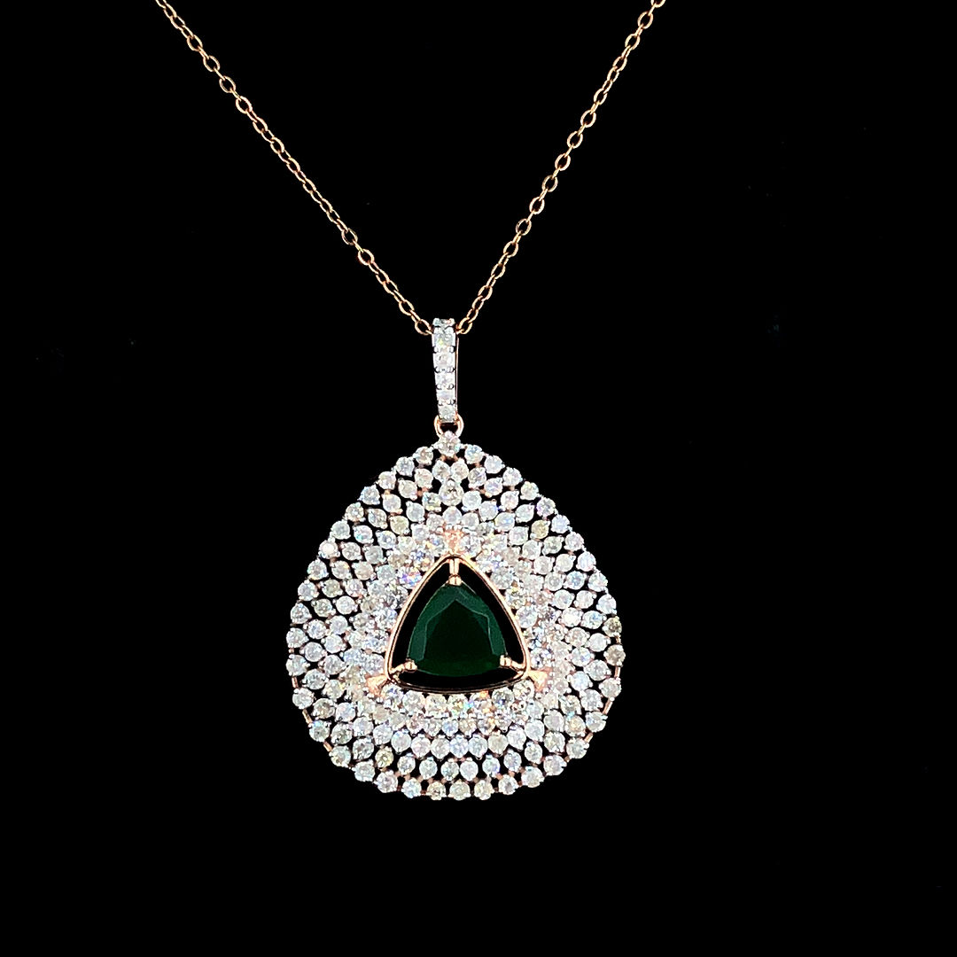 Green Pendent Diamonds