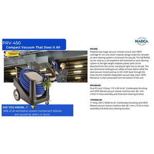 NADCA Limpieza de conductos eléctricos Pros' Choice 220V Manual Lead New Condition - Product Image 3