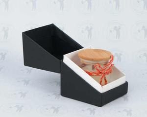 Wholesale Decorative Glass Jar in Black & White <b>Gift</b> <b>Box</b> Ideal for Aromatherapy or Food <b>Gifts</b> Luxury Glass Jar with Wooden - Product Image 2