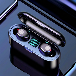 Écouteurs sans fil Premium Wholesale Sower F9-2 Bluetooth 5.0 intra-auriculaires à réduction de bruit pour le sport, la musique et les appels, avec affichage numérique, IPX4 étanche - Product Image 2