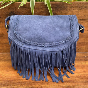 กระเป๋าถือของผู้หญิงหนังกลับแท้2024เรียบหรูออกแบบได้เองดีไซน์ระดับสูงหนังวัวสีม่วงขนาดใหญ่ - Product Image 3