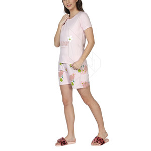 <span class=keywords><strong>2025</strong></span> Bán Buôn Tùy Chỉnh Logo 100% Cotton Của Phụ Nữ Ngắn Tay Áo Thiết Lập Mô Hình Rắn Thể Thao Giản Dị Bộ Ngắn - Product Image 3