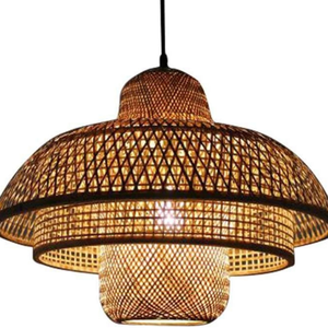 Explore nuestra colección de lámparas de mesa de inspiración asiática, accesorios de iluminación de bambú vietnamitas al por mayor, fibra natural hecha a mano - Product Image 1