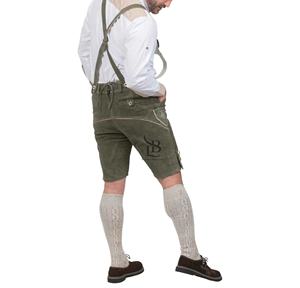 Pantalones Cortos de Cuero Alemán Auténtico de la Mejor Calidad para el Oktoberfest Bávaro 2025, Estilo Urbano, 2 Piezas, Verde Loden - Product Image 4