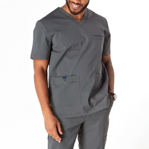 Vente chaude Hommes Hôpital Travail Médical Scrubs Personnalisé À Manches Courtes Respirant D'été Scrubs Uniformes - Product Image 3