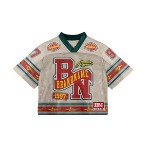 Diseño de logotipo personalizado Impreso de talla grande Material de malla Camiseta de béisbol Camisetas personalizadas con cuello en V Camisas de sublimación de moda - Product Image 5