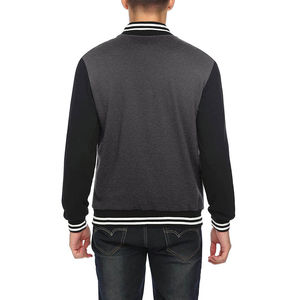 High Quality Custom Logo & Size <b>Canvas</b> Stand Collar Winter Varsity College Baseball <b>Jacket</b> for <b>Men</b> - Product Image 2