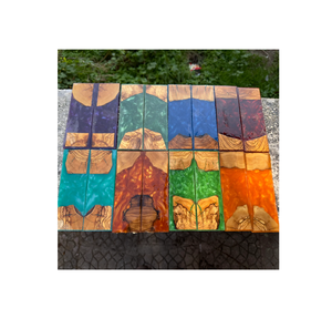 1ชิ้นชุดมีดสำหรับใช้ในครัวทำจากไม้และเรซินเนยสีฟ้า - Product Image 4