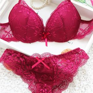 Conjunto de lencería sexy y cómodo para mujer 2024 al por mayor, con aros, logotipo personalizado, 100% algodón, copa completa, sujetador, bragas, tangas, bikini - Product Image 3