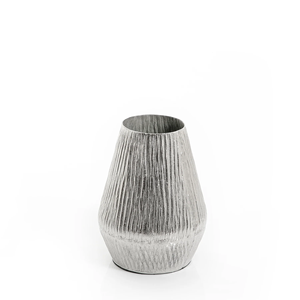 Vase à fleurs de designer en métal fait à la main Vase à fleurs décoratif pour la maison Vase de table en aluminium argenté Cadeau de mariage et pièce maîtresse - Product Image 6