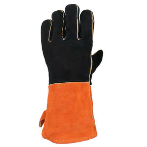 Guantes de soldadura de cuero dividido de piel de vaca Premium 100%, guantes de seguridad anticorte más vendidos para guantes de cuero para hombres - Product Image 4