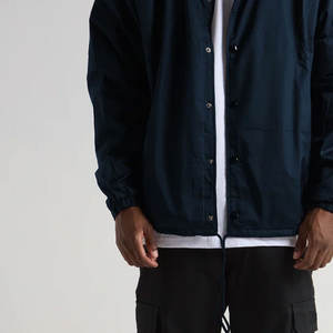 Vestes de coach pour hommes élégantes et simples avec impression et broderie de logo personnalisé, légères et coupe-vent, vestes de coach d'hiver pour hommes - Product Image 5