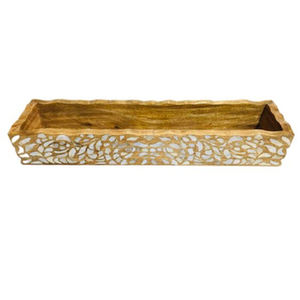 Plateau d'incrustation en os élégant pour servir des desserts et des fast-foods Taille personnalisée Idéal pour toute occasion Base robuste avec poignée - Product Image 5