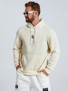 Sudadera con capucha térmica transpirable de algodón 100%, sudaderas con capucha de lana con hombros caídos para hombre de alta calidad, fabricante de ropa informal personalizada - Product Image 6