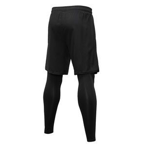 Men's High Waist Summer Double-<b>Layer</b> Outdoor Running Shorts Casual Fitness Sports Leisure Fashion Sublimated Lace Decoration - Product Image 2