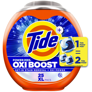 For Tide Oxi Boost Power <b>PODS</b> 25 Count Eco-Friendly and Natural Lemon Scented <b>Laundry</b> <b>Detergent</b> Pacs with Floral Stain Remover - Product Image 3