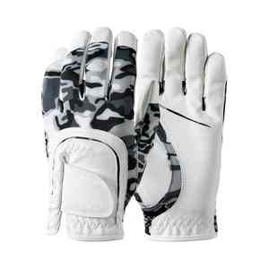 Guante de golf con logotipo personalizado OEM, guante de golf de cuero Cabretta de dedo completo suave de alta calidad de Pakistán - Product Image 1