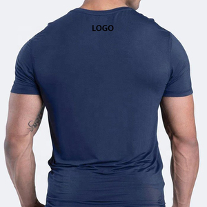 Camiseta Deportiva de Punto para Hombre con Logotipo Personalizado, de Secado Rápido, Transpirable, de Manga Corta, para Gimnasio, Entrenamiento, Fabricante OEM - Product Image 2