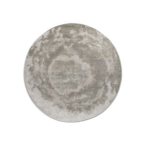 Alfombra Entropy Blue de Lana y Seda de Bambú Anudada a Mano, Diseño Abstracto de Patchwork para el Hogar, para Dormitorio, Pasillo, Sala de Estar, Rectangular (1828) - Product Image 1