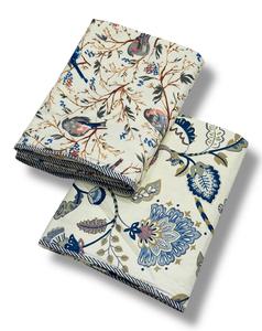 Couette réversible lavable en coton indien imprimé à la main, légère, textile de luxe pour la maison, literie 2 pièces pour hôtels - Product Image 3