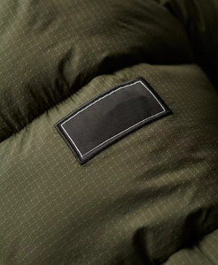 Custom Solid Color Hooded Stand Collar Front Logo <b>Puffer</b> <b>Jacket</b> for Men Winter Casual Breathable Cotton <b>Puffer</b> <b>Jacket</b> For Men - Product Image 5